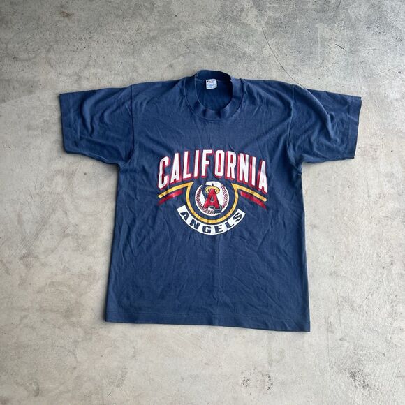 Vintage Champion 80s Anaheim Angels Baseball Shirt USA Single Stitch Large L - Picture 1 of 2
